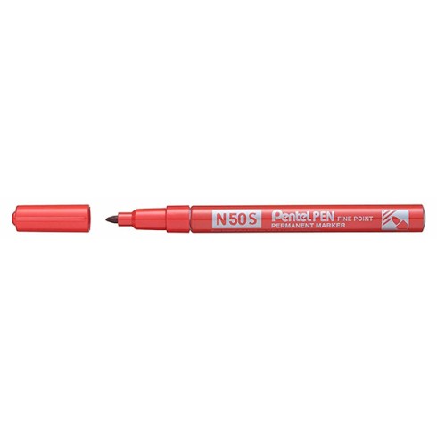 Marker Pentel N50S Punta Conica Media Rosso 12 pz.