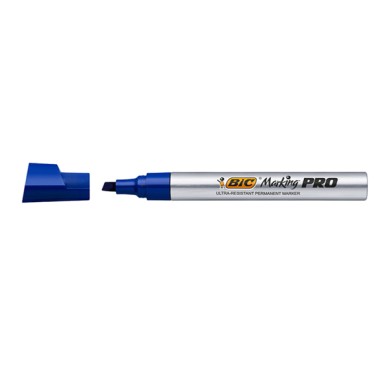 Marker Bic Pro Punta Scalpello Blu 12 pz.