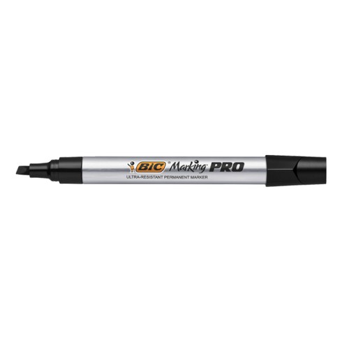 Marker Bic Pro Punta Scalpello Nero 12 pz.