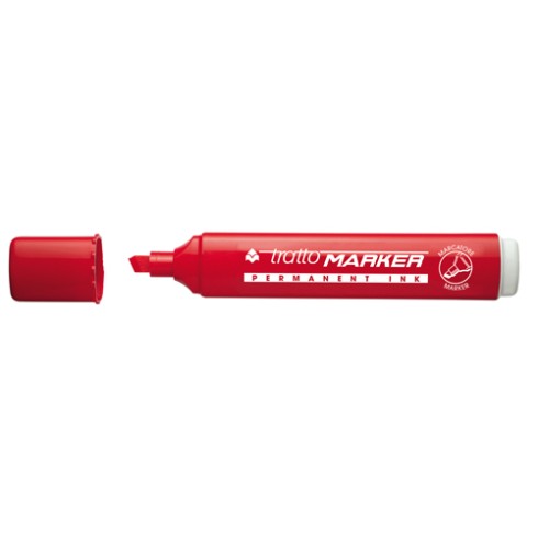 Marker Tratto Punta Scalpello Rosso 20 pz.