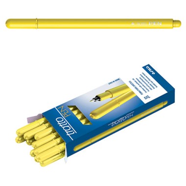 Pennarelli Tratto Pen 12 pz. Giallo Canarino