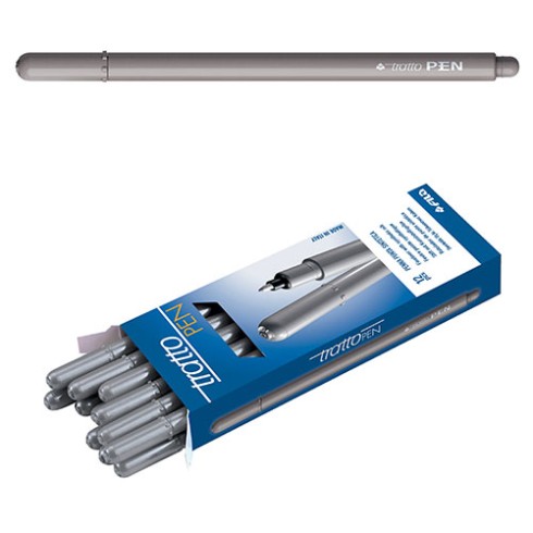 Pennarelli Tratto Pen 12 pz. Grigio Ghiaccio