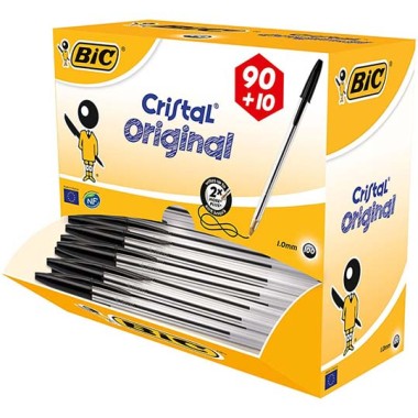 Penne Bic Cristal Original  Expo Nero 100 pz.