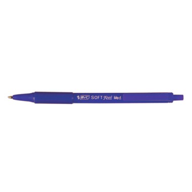 Penne Bic Soft Feel Clic Blu 12 pz.