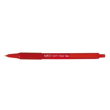 Penne Bic Soft Feel Clic Rosso 12 pz.