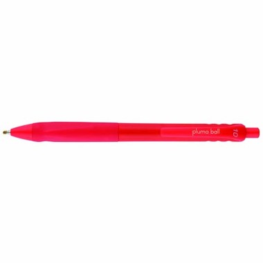 Penne Memotak Pluma Ball 1.0 Rosso 12 pz.