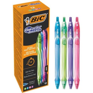 Penne Bic Gelocity Quick Dry  Fun 12 pz.