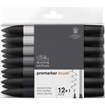 Brushmarker Set 12+1 Greys 0290144