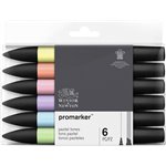 Promarker Set  6 Pastel Tones 0290113