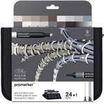 Promarker Set 24+1 Grey&Black Tones 0290081