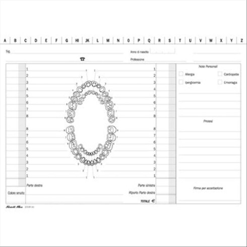 DU Schede Dentisti 17x24 100 pz DU15580000