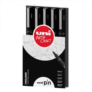 Pennarelli Pigment Uni Pin Set  5 pz.