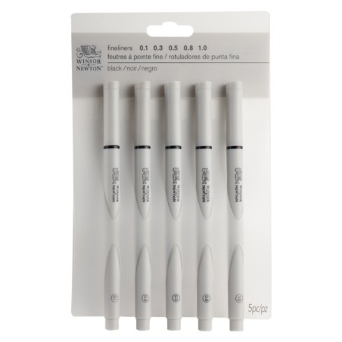 Pennarelli Fineliner Winsor&Newton Black Mix 5 pz.