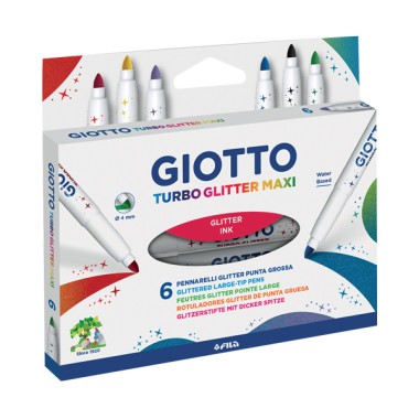 Pennarelli Giotto Turbo Maxi Glitter a 6 F426600