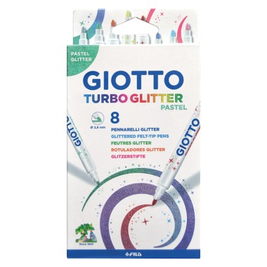 Pennarelli Giotto Turbo Glitter Pastel a 8 F426300