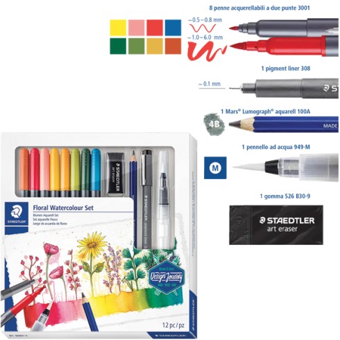 Set Staedtler Acquarellabile Floreale 61 3001-1