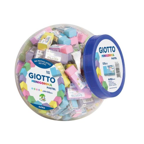 Gomme Giotto Minigomma Pastel boccia 120 pz.