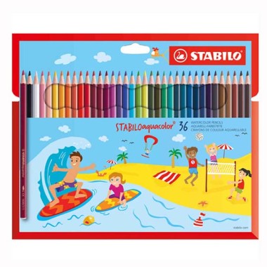 Pastelli Stabilo Aquacolor Cartbox 36 1636-6