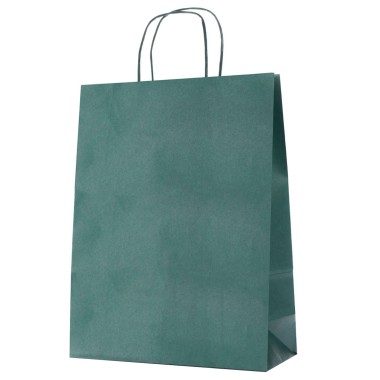 Shopper Monocolore Verde 18x07x24 25 pz.