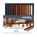 Pastelli Lyra Quadri Brown Tones 12 colori Bruni