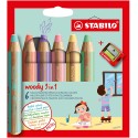 Pastelli Stabilo Woody Pastel a  6 pz. + temp. 880