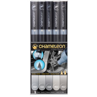 Chameleon Pen Set  5 pz. Gray Tones