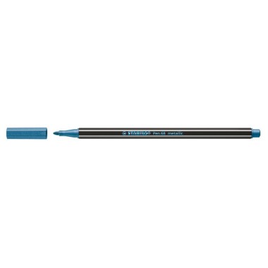 Pennarelli Stabilo Pen 68  Metallic Blu m. 10 pz.