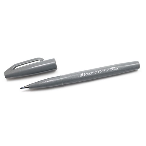 Pennarelli Pentel Brush Sign Grigio 10 pz.