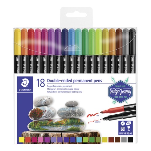 Pennarelli Staedtler Twin-tip Permanent a 18