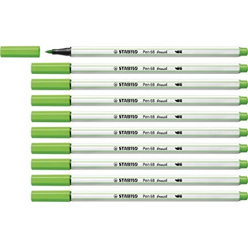 Pennarelli Stabilo Pen 68  Brush Verde Ch. 10 pz