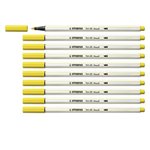 Pennarelli Stabilo Pen 68  Brush Giallo 10 pz