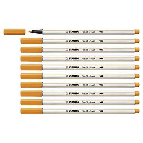 Pennarelli Stabilo Pen 68  Brush Arancione 10 pz