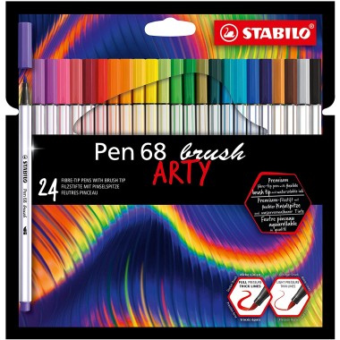 Pennarelli Stabilo Pen 68  Brush  Arty 568/24-21-20