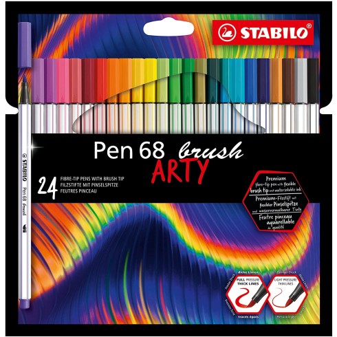 Pennarelli Stabilo Pen 68  Brush  Arty 568/24-21-20