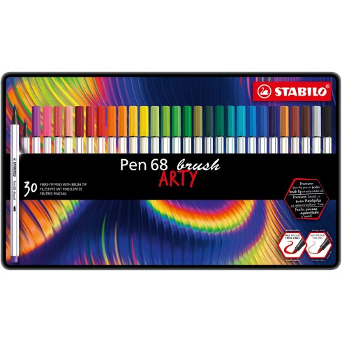 Pennarelli Stabilo Pen 68  Brush 30 colori Metallo