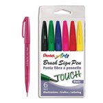 Pennarelli Pentel Brush Sign  Set a  6 0022050