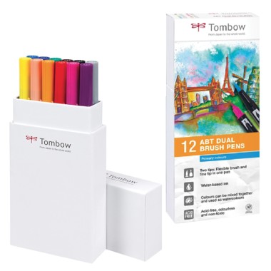 Pennarelli Tombow Dual Brush 10+2 Primari