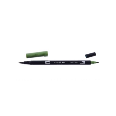 Pennarelli Tombow Dual Brush Dark Olive 158