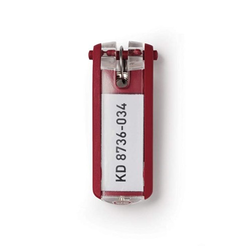 Targhetta Portachiavi Key Clip Rosso 6 pz.