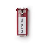 Targhetta Portachiavi Key Clip Rosso 6 pz.