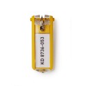 Targhetta Portachiavi Key Clip Giallo 6 pz.