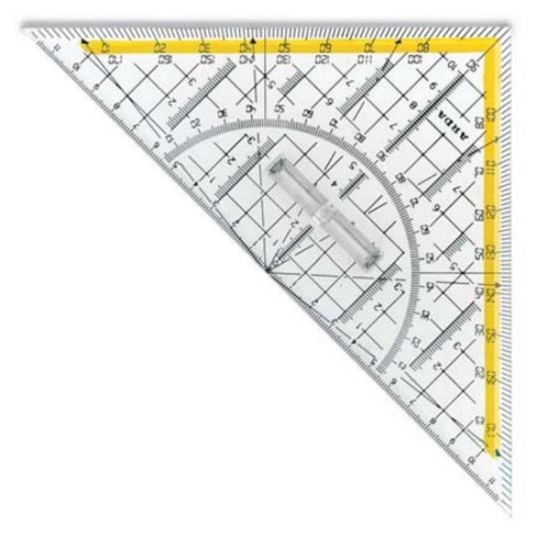 Arda Geo Squadre cm. 25/45 con impugnatura e quadr