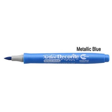 Marker Artline Decorite Brush  Metal Blu 12 pz.