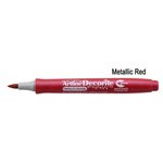 Marker Artline Decorite Brush  Metal Rosso 12 pz.