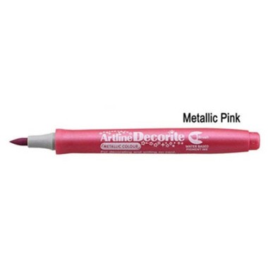 Marker Artline Decorite Brush  Metal Rosa 12 pz.