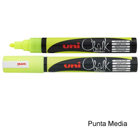 Marker Uni Chalk Media Giallo Fluo