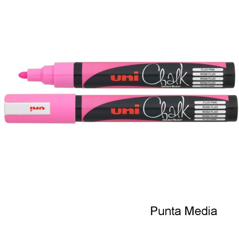 Marker Uni Chalk Media Rosa Fluo