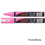 Marker Uni Chalk Media Rosa Fluo