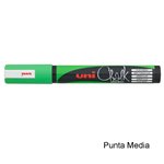 Marker Uni Chalk Media Verde Fluo