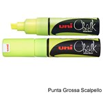 Marker Uni Chalk Scalpello Giallo Fluo